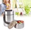 1500ml Capacity Bento Lunch Box, Insulated Food Jar, Large Capacity 304 Stainless Steel Vacuum Insulation Bento Lunch Box Leakproof Food Container view 2