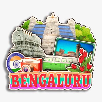 Bengaluru Bangalore India Wooden Fridge Magnet Cute 3D City Travel Souvenirs Crafts Handmade Refrigerator Stickers Home Whiteboard Decor Collection Gift