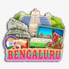 Bengaluru Bangalore India Wooden Fridge Magnet Cute 3D City Travel Souvenirs Crafts Handmade Refrigerator Stickers Home Whiteboard Decor Collection Gift view 1