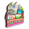 Bengaluru Bangalore India Wooden Fridge Magnet Cute 3D City Travel Souvenirs Crafts Handmade Refrigerator Stickers Home Whiteboard Decor Collection Gift view 2
