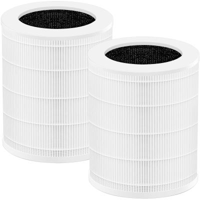 KJ402F True HEPA Air Filter Replacement Compatible with Jerdazen JZ-450F&Zendar KJ402F& Crecolife KJ402F-A1, 3-stage Filtration System, Pre-Filter, H13 HEPA Filter, Charcoal Filtration,2PACK