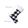 Cabilock 1pc Christmas Hanging Socks Decorative Grid Pouch for Tree Adornment Black Style for Surprising Treats and Candies view 3