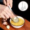 Baluue Stainless Steel Garlic Grinder and Ginger Crusher Spoon Manual Kitchen Grater Tool for Food Prep and Fruit Vegetable Grating Portable Size 8.46X2.76In view 3