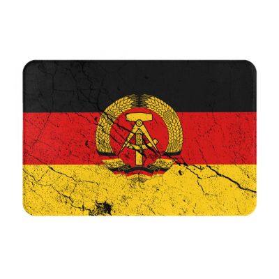 KOSPOGO Flag of East Germany Texture Effect Bathroom Rugs Ultra Soft Non Slip Bath Mat Durable Kitchen Bedroom Rug 16x24 Inch Area Rug Door Mat