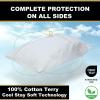 4-Pack MATTSHIELD Max Comfort Pillow Protectors, Queen  Zippered, 100% Waterproof, Organic Cotton Terry Surface, Quiet & Breathable Pillowcase Covers view 3