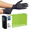Inspire Black Nitrile Disposable Gloves | 4.5 Nitrile Disposable Safety Medical Cooking Cleaning Gloves (Black - Case Of 1000, Small) view 3