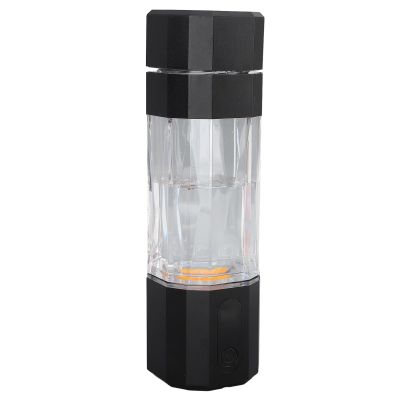 Portable Hydrogen Water IONIZER Maker 8000PPB Health Glass Cup for Travel Home Office (Black)