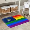 KOSPOGO Pride Rainbow LGBT Flag of Maine Bathroom Rugs Ultra Soft Non Slip Bath Mat Durable Kitchen Bedroom Rug 16x24 Inch Area Rug Door Mat view 2