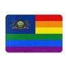KOSPOGO Pride Rainbow LGBT Flag of Pennsylvania Bathroom Rugs Ultra Soft Non Slip Bath Mat Durable Kitchen Bedroom Rug 16x24 Inch Area Rug Door Mat view 1