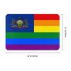 KOSPOGO Pride Rainbow LGBT Flag of Pennsylvania Bathroom Rugs Ultra Soft Non Slip Bath Mat Durable Kitchen Bedroom Rug 16x24 Inch Area Rug Door Mat view 3