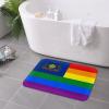 KOSPOGO Pride Rainbow LGBT Flag of Pennsylvania Bathroom Rugs Ultra Soft Non Slip Bath Mat Durable Kitchen Bedroom Rug 16x24 Inch Area Rug Door Mat view 4