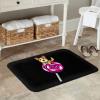 KOSPOGO Cute Corgi Dog Lollipop Bathroom Rugs Ultra Soft Non Slip Bath Mat Durable Kitchen Bedroom Rug 16x24 Inch Area Rug Door Mat view 2