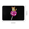 KOSPOGO Cute Corgi Dog Lollipop Bathroom Rugs Ultra Soft Non Slip Bath Mat Durable Kitchen Bedroom Rug 16x24 Inch Area Rug Door Mat view 3