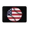 KOSPOGO Baseball Vintage Flag Bathroom Rugs Ultra Soft Non Slip Bath Mat Durable Kitchen Bedroom Rug 16x24 Inch Area Rug Door Mat view 1