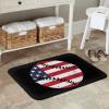 KOSPOGO Baseball Vintage Flag Bathroom Rugs Ultra Soft Non Slip Bath Mat Durable Kitchen Bedroom Rug 16x24 Inch Area Rug Door Mat view 2