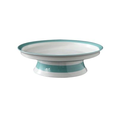 SONGCHAO Party Supplies Creative Round Ceramic Dinner Plate Simple Fruit Tray Cooking Dish High Feet Vegetable Plate Hotel Tableware Desserts Tray Dish Plates Party Plates (Color : 12 inch)