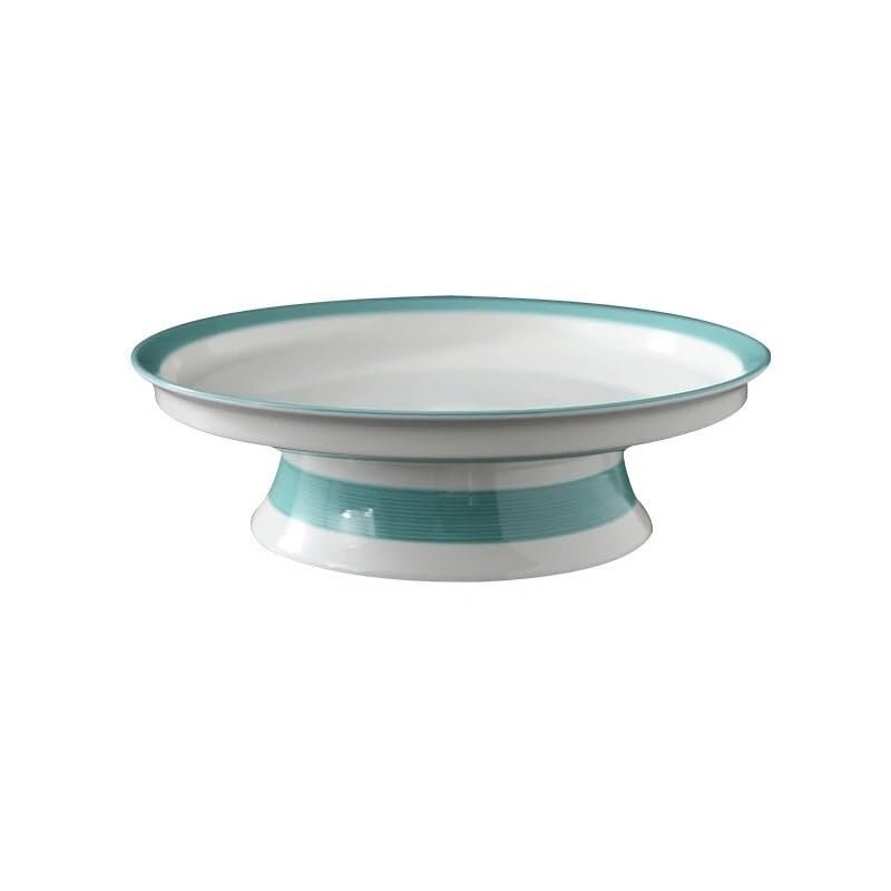 SONGCHAO Party Supplies Creative Round Ceramic Dinner Plate Simple Fruit Tray Cooking Dish High Feet Vegetable Plate Hotel Tableware Desserts Tray Dish Plates Party Plates (Color : 12 inch)