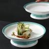 SONGCHAO Party Supplies Creative Round Ceramic Dinner Plate Simple Fruit Tray Cooking Dish High Feet Vegetable Plate Hotel Tableware Desserts Tray Dish Plates Party Plates (Color : 12 inch) view 4