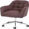 Office Chair Swivel Chair Ergonomic Adjustable Office Chair Velvet Upholstered Seat Armless Desk Chair Work Chair Chair (Color : Brown) Needed view 1