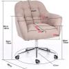 Office Chair Swivel Chair Ergonomic Adjustable Office Chair Velvet Upholstered Seat Armless Desk Chair Work Chair Chair (Color : Brown) Needed view 2