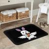 KOSPOGO Cute Bunny Flying with Wings and Holding Carrots Bathroom Rugs Ultra Soft Non Slip Bath Mat Durable Kitchen Bedroom Rug 16x24 Inch Area Rug Door Mat view 2