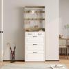 Bituman 3-in-1 Shoe Cabinet for Entryway, Modern Shoe Rack 3 Tier Shoe Organizer with 3 Flip Doors and 2 Drawers Free Standing Shoe Storage Cabinet for Hallway & Livingroom view 1