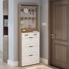 Bituman 3-in-1 Shoe Cabinet for Entryway, Modern Shoe Rack 3 Tier Shoe Organizer with 3 Flip Doors and 2 Drawers Free Standing Shoe Storage Cabinet for Hallway & Livingroom view 2