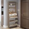 Bituman 3-in-1 Shoe Cabinet for Entryway, Modern Shoe Rack 3 Tier Shoe Organizer with 3 Flip Doors and 2 Drawers Free Standing Shoe Storage Cabinet for Hallway & Livingroom view 3