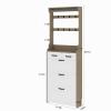 Bituman 3-in-1 Shoe Cabinet for Entryway, Modern Shoe Rack 3 Tier Shoe Organizer with 3 Flip Doors and 2 Drawers Free Standing Shoe Storage Cabinet for Hallway & Livingroom view 4