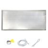 TRUNXUCL Air Conditioner Condensate Drain Pan, Outdoor Stainless Steel Universal Ac Drain Water Collecting Pan with Drain Fitting Kit, for Split Units Heat Pump Systems (Size : 3P: 93x41cm/37x16in) view 1