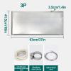 TRUNXUCL Air Conditioner Condensate Drain Pan, Outdoor Stainless Steel Universal Ac Drain Water Collecting Pan with Drain Fitting Kit, for Split Units Heat Pump Systems (Size : 3P: 93x41cm/37x16in) view 2