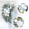 Prettybuy Artificial Wedding Arch Flowers Kit Pack of 2, Wedding Artificial Flowers Floral Swag Arch Flowers Garland for Wedding Ceremony Reception Backdrop Decoration, White Blue view 4