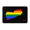 KOSPOGO LGBT Flag Map of Yemen Bathroom Rugs Ultra Soft Non Slip Bath Mat Durable Kitchen Bedroom Rug 16x24 Inch Area Rug Door Mat view 1