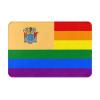 KOSPOGO Pride Rainbow LGBT Flag of New Jersey Bathroom Rugs Ultra Soft Non Slip Bath Mat Durable Kitchen Bedroom Rug 16x24 Inch Area Rug Door Mat view 1