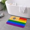 KOSPOGO Pride Rainbow LGBT Flag of New Jersey Bathroom Rugs Ultra Soft Non Slip Bath Mat Durable Kitchen Bedroom Rug 16x24 Inch Area Rug Door Mat view 4