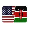 KOSPOGO Torn Style Us and Kenya Flags Bathroom Rugs Ultra Soft Non Slip Bath Mat Durable Kitchen Bedroom Rug 16x24 Inch Area Rug Door Mat view 1