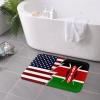 KOSPOGO Torn Style Us and Kenya Flags Bathroom Rugs Ultra Soft Non Slip Bath Mat Durable Kitchen Bedroom Rug 16x24 Inch Area Rug Door Mat view 4