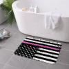 KOSPOGO American Flag Thin Pink Line Bathroom Rugs Ultra Soft Non Slip Bath Mat Durable Kitchen Bedroom Rug 16x24 Inch Area Rug Door Mat view 4
