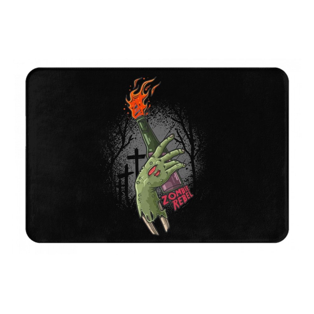 KOSPOGO Zombie Rebel Bathroom Rugs Ultra Soft Non Slip Bath Mat Durable Kitchen Bedroom Rug 16x24 Inch Area Rug Door Mat