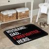 KOSPOGO Husband Dad Firefighter Hero Bathroom Rugs Ultra Soft Non Slip Bath Mat Durable Kitchen Bedroom Rug 16x24 Inch Area Rug Door Mat view 2