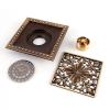 ZMQJEQANBG Shower Floor Preventer Sewer Swirl Drain Covers Brass Floor Drain 6 Inch Square Drain Removable Cover Bathroom Drainer with Hair Sieve for Kitchen Washroom Garage (Color : Silver) view 4