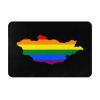 KOSPOGO LGBT Flag Map of Mongolia Bathroom Rugs Ultra Soft Non Slip Bath Mat Durable Kitchen Bedroom Rug 16x24 Inch Area Rug Door Mat view 1
