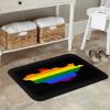 KOSPOGO LGBT Flag Map of Mongolia Bathroom Rugs Ultra Soft Non Slip Bath Mat Durable Kitchen Bedroom Rug 16x24 Inch Area Rug Door Mat view 2
