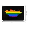 KOSPOGO LGBT Flag Map of Mongolia Bathroom Rugs Ultra Soft Non Slip Bath Mat Durable Kitchen Bedroom Rug 16x24 Inch Area Rug Door Mat view 3