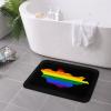 KOSPOGO LGBT Flag Map of Mongolia Bathroom Rugs Ultra Soft Non Slip Bath Mat Durable Kitchen Bedroom Rug 16x24 Inch Area Rug Door Mat view 4