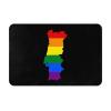 KOSPOGO LGBT Flag Map of Portugal Bathroom Rugs Ultra Soft Non Slip Bath Mat Durable Kitchen Bedroom Rug 16x24 Inch Area Rug Door Mat view 1