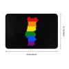 KOSPOGO LGBT Flag Map of Portugal Bathroom Rugs Ultra Soft Non Slip Bath Mat Durable Kitchen Bedroom Rug 16x24 Inch Area Rug Door Mat view 3