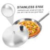 ABOOFAN Stainless Steel Frying Pot Lid Cooking Pot Cover Handle for Home Hotel Use and Versatile Design view 3