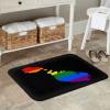 KOSPOGO LGBT Flag Map of Malta Bathroom Rugs Ultra Soft Non Slip Bath Mat Durable Kitchen Bedroom Rug 16x24 Inch Area Rug Door Mat view 2