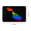 KOSPOGO LGBT Flag Map of Malta Bathroom Rugs Ultra Soft Non Slip Bath Mat Durable Kitchen Bedroom Rug 16x24 Inch Area Rug Door Mat view 3